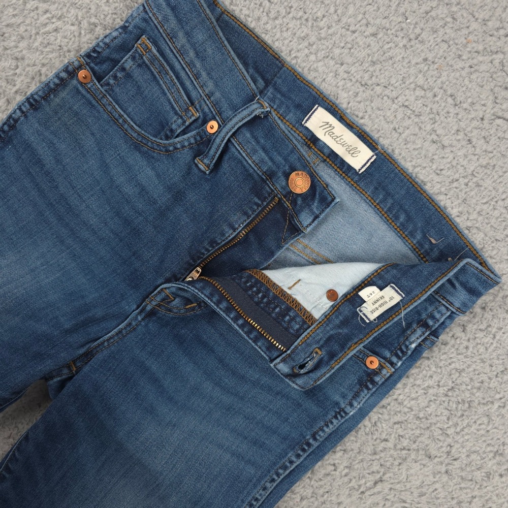 Madewell Womens‎ Skinny Jeans Size 26 10" High Rise Skinny Med Wash Denim Casual